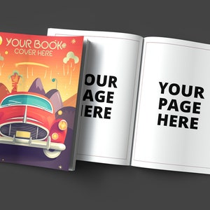 8.5 X 11 Open and Closed Book Mockup Psd and Jpg, Premade Kdp A+ ...