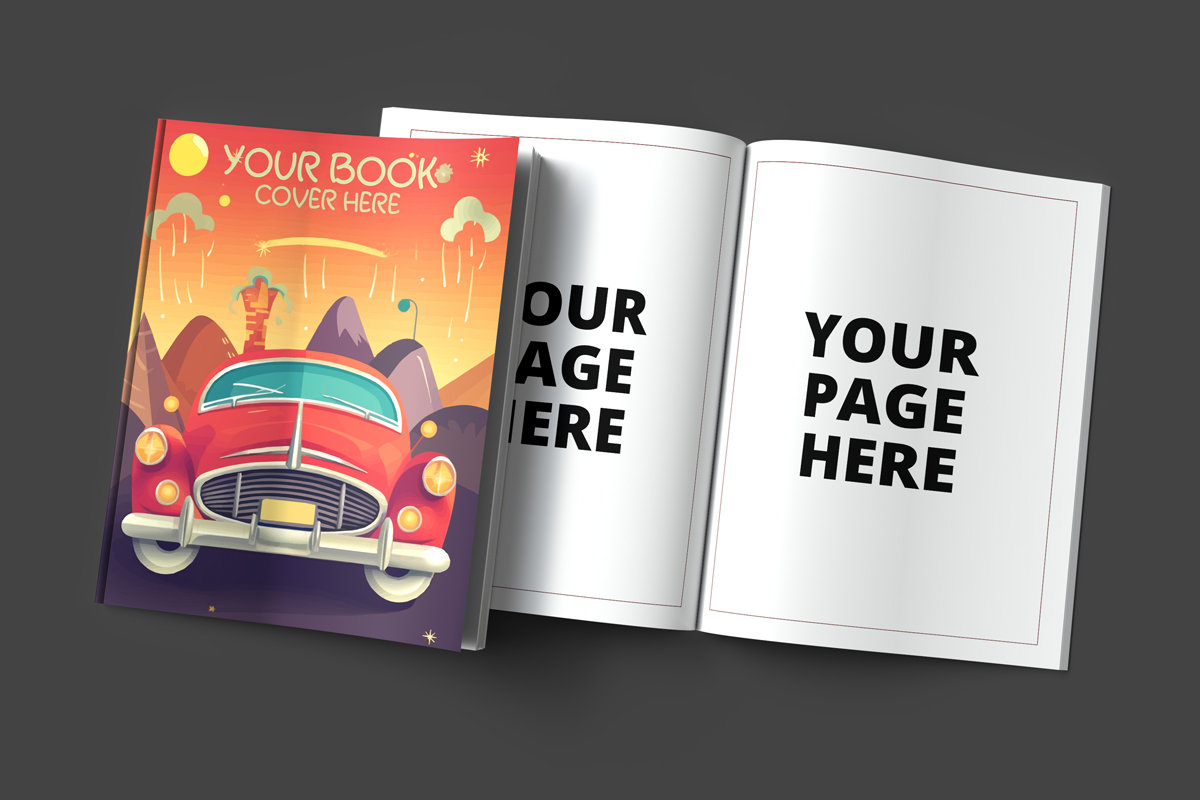 8.5 X 11 Open and Closed Book Mockup Psd and Jpg, Premade Kdp A+ ...