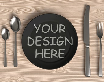 Plate mockup Psd and Jpg, Psd close up on ceramic plate mockup, porcelain plate mockup, Etsy listing mockup, Seamless patterns mockup