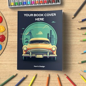 Coloring book cover mockup showcase, Coloring book mockup, Kdp A plus content mockup, kdp book cover tamplate mockup editable on Photoshop