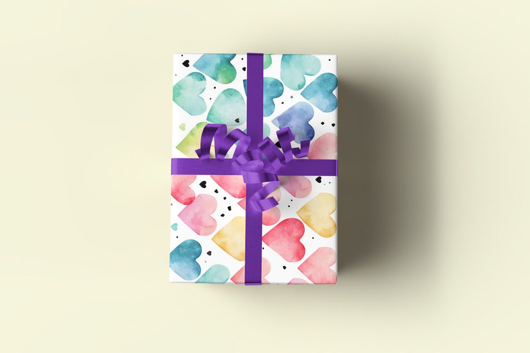 Wrapping Design Present Wrapping Paper Mockup PSD, Customizable Gift Wrapping Mockup ...