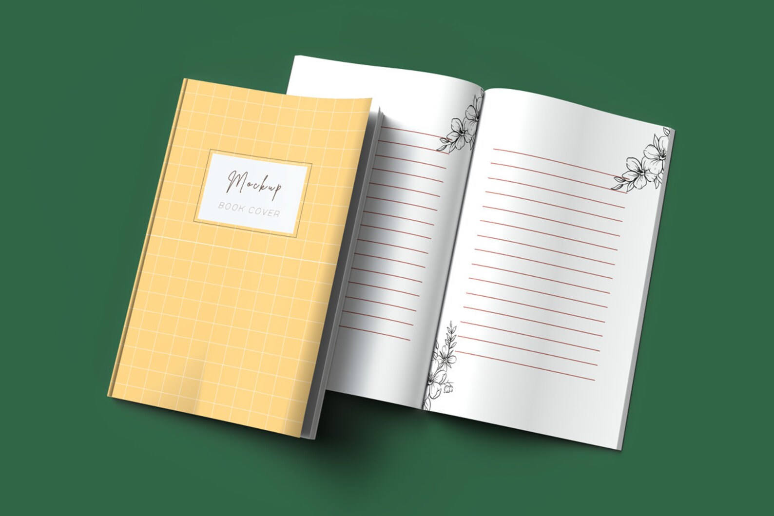 5 X 8 Inch Open and Closed Book Mockup Psd and Jpg, Open and Closed ...