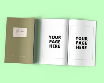 5.5 x 8.5 Open and closed book mockup, Book cover and pages mockup, Kdp A plus content mockup, KDP book mockup, Paperback book mockup