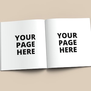 Square open book mockup Psd and Jpg, Square magazine mockup, Kdp book mockup, Kdp A plus content mockup, Square brochure and catalog mockup