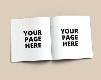 Square open book mockup Psd and Jpg, Square magazine mockup, Kdp book mockup, Kdp A plus content mockup, Square brochure and catalog mockup