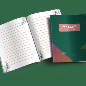 8.5 X 11 Open and Closed Kdp Book Mockup Psp and Jpg, Open and Closed ...