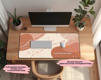 Maquette de sous-main modifiable : modèle PSD personnalisable (téléchargement numérique)