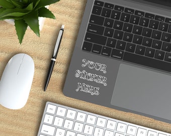 Open Laptop Sticker Mockup PSD e JPG, PSD Stickers Mockup, Laptop Sticker Mockup, Macbook Sticker Mockup, Laptop Decal mock up Psd