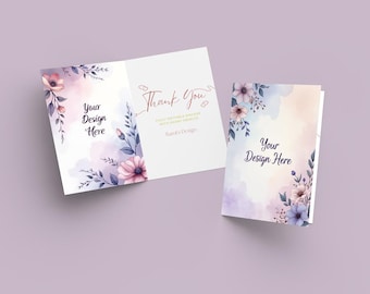 Greeting Card Mockup: Customizable PSD Template