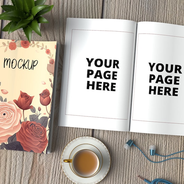 Book Cover and Content Mockup Psd and Jpg, Open and closed kdp book mockup, Amazon kdp premade A plus content, Paperback book mockup