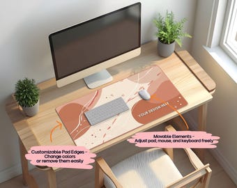 Maquette de sous-main : PSD personnalisable avec bords modifiables (téléchargement numérique)