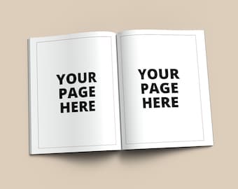 Offenes Buch Mockup 8 x 10 Zoll Psd und Jpg, 8 x 10 Zoll Buch Interior Mockup, Buch Mockup 8 x 10 Zoll, Notebook Seiten Mockup, Buchseiten Mockup