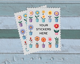 Sticker Sheet Mockup Psd and Jpg, Professional stickers mockup for online shops, Photorealistic laptop stickers mockup