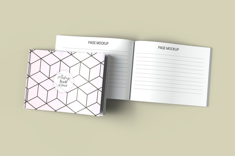8.25 X 6 Open and Closed Book Mockup Front View Psd and Jpg, KDP Book ...