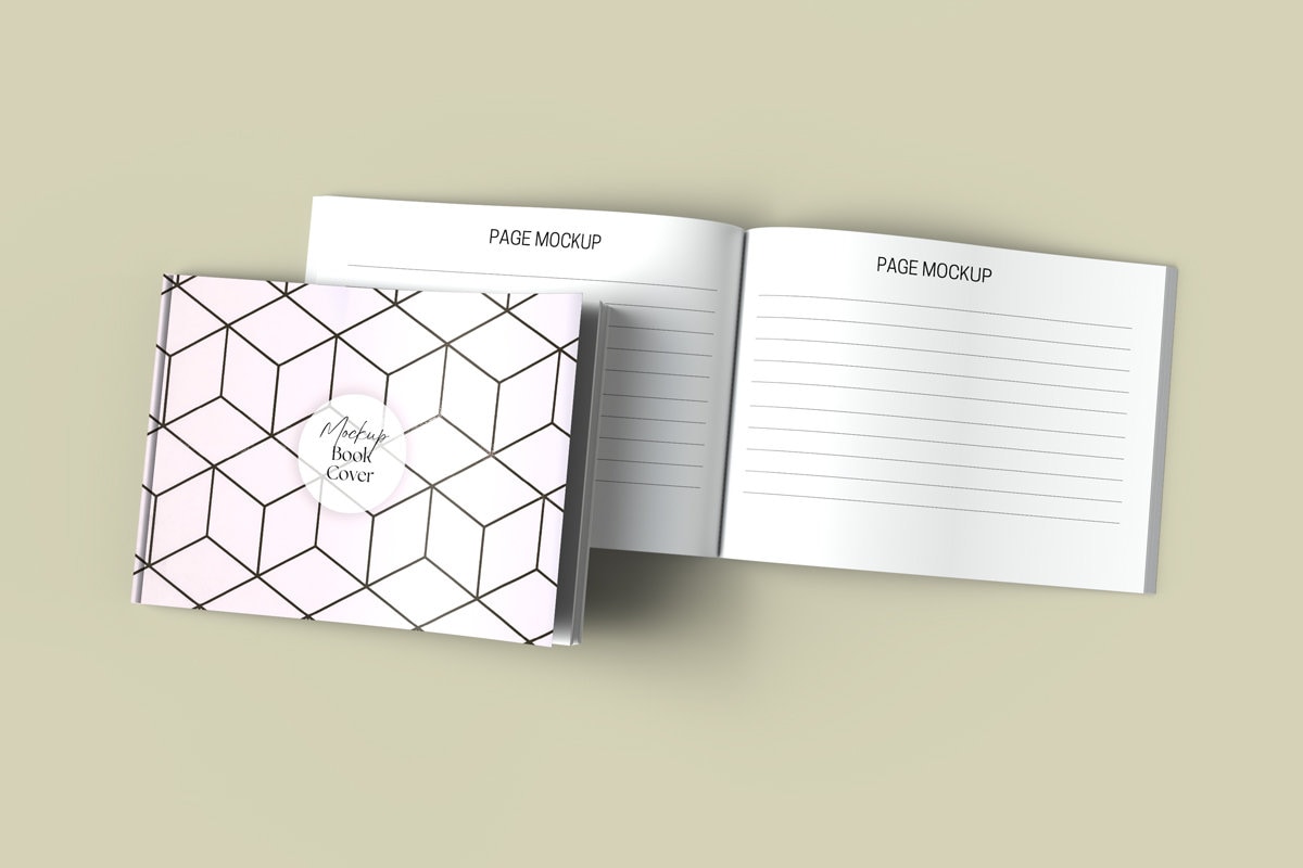 8.25 X 6 Open and Closed Book Mockup Front View Psd and Jpg, KDP Book ...