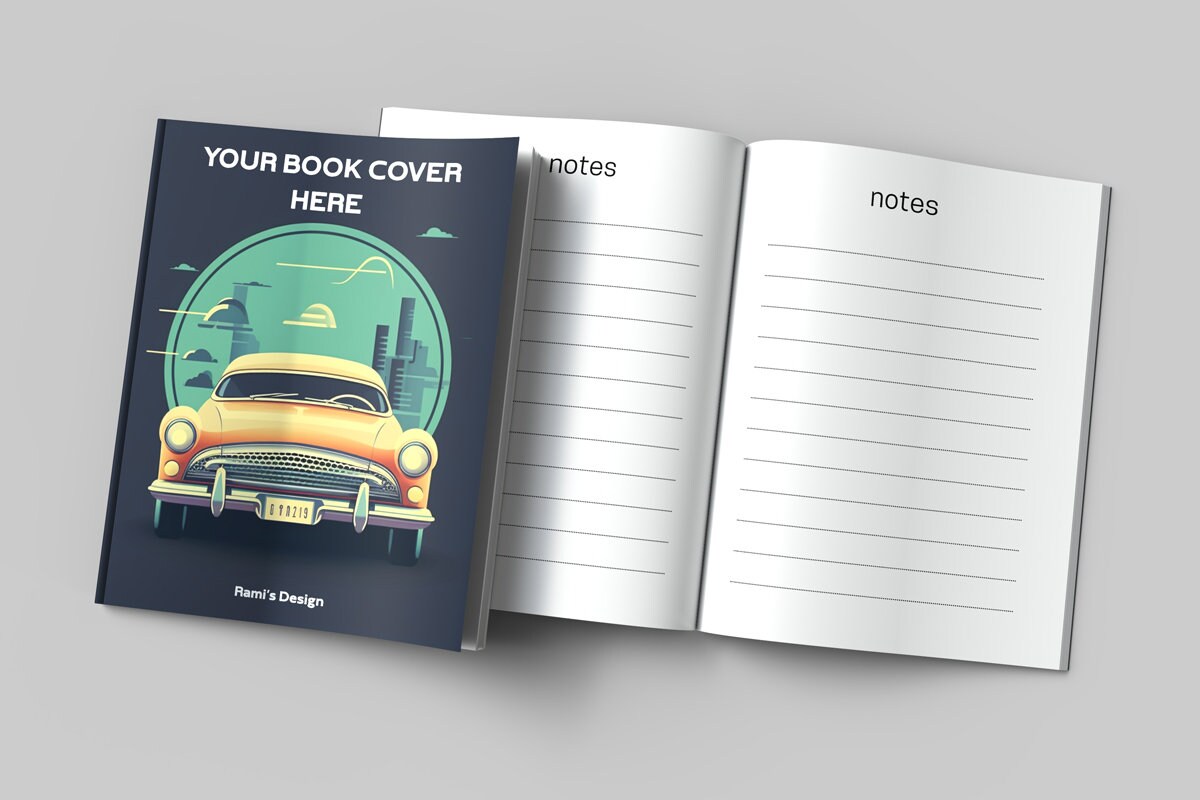 8.5 X 11 Open and Closed Book Mockup Psd and Jpg, Premade Kdp A+ ...
