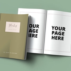 7 x 10 Open and closed book mockup Psd and Jpg, Book cover and pages mockup for kdp, Premade kdp A+ content mockup, Softcover book mockup