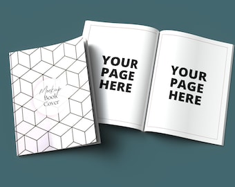 8.5 X 11 Book Cover and Pages Mockup Psd and Jpg, Book mockup psd download, Premade kdp a plus content mockup, Kdp paperback book mockup