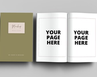 Flying 6 X 9 Open and Closed Book Mockup Psd and Jpg, Paperback Mockup 6 x 9 Inch, Open Book Mockup 6 x 9, Notebook Pages Mockup 6 x 9 Inch