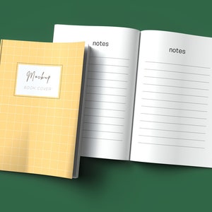 7 X 10 Open and Closed Book Mockup Psd and Jpg, Book Cover and Pages ...