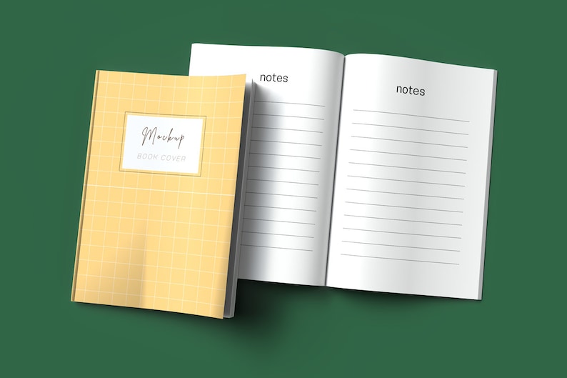7 X 10 Open and Closed Book Mockup Psd and Jpg, Book Cover and Pages ...