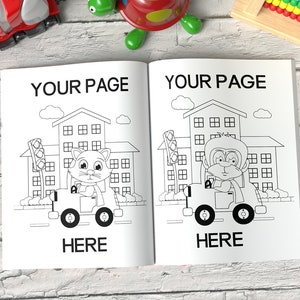 Coloring book mockup for Toddlers and kids Psd and Jpg, Kdp activity book for kids mockup, Mockup of coloring book with pencils and toys,