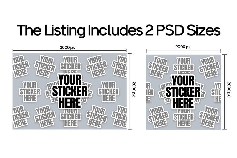 Editable Sticker Stack Mockup, Mockup for Branding Stickers, Editable ...