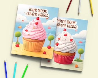 PSD Boekomslag Mockup 7,5 X 9,25 inch, Paperback boekomslag preview mockup, Kdp A plus inhoud mockup, Digitale boekomslag showcase