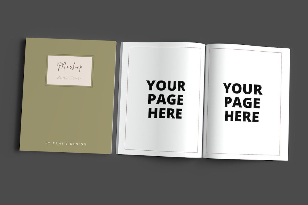 8 X 10 Inch Open and Closed Kdp Book Mockup PSD and JPG, Book Cover and ...