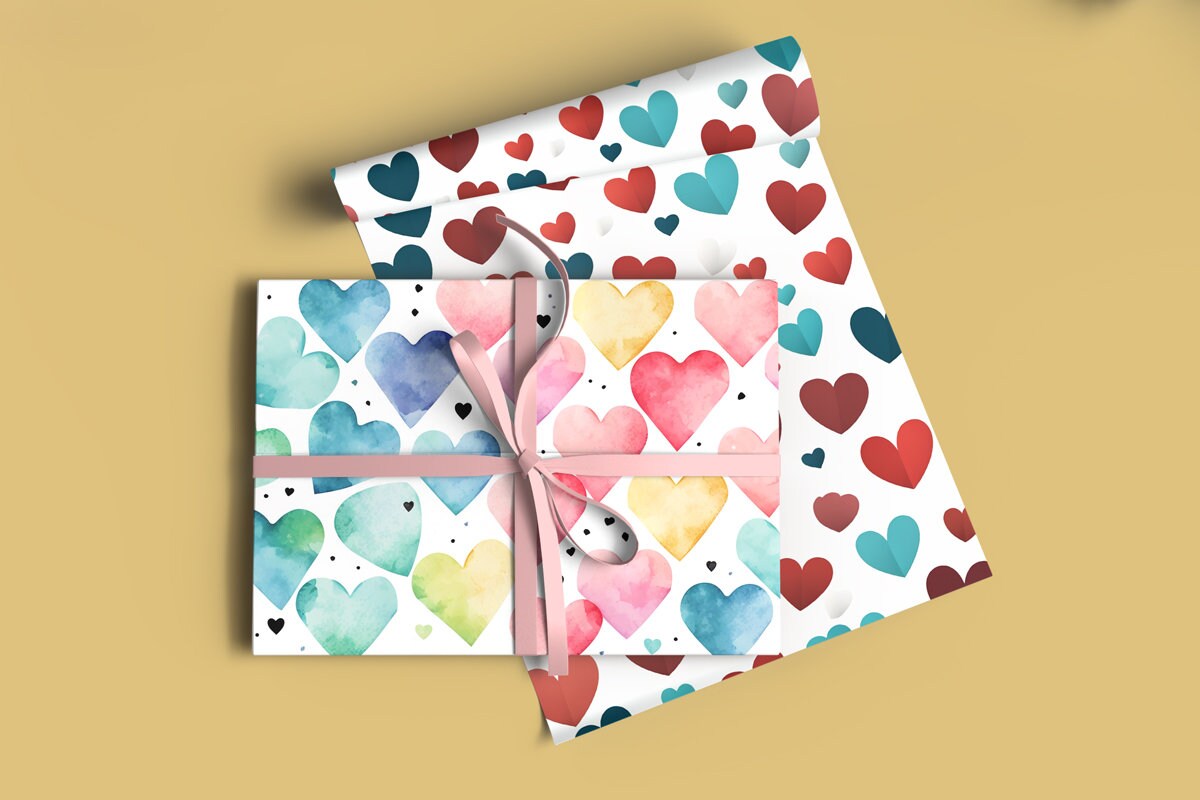 Gift Wrap Paper Mockup Template, Modern and Stylish Gift Wrap Mockup ...