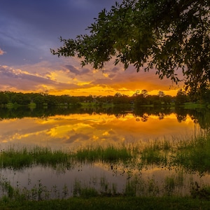 Stampe Florida Dream Lake/Apopka/avventura/tramonto/paesaggio/arredamento ufficio/foto arte/stampa spiaggia tramonto/natura/carta/tela/acrilico/metallo