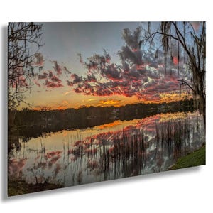 Stampe al tramonto sul lago Florida Dream Lake/alba/paesaggio/paesaggio onirico/Apopka/Avventura/Calma/Amore/Eccitazione/Gioia/Felicità/carta/tela/acrilico/metallo