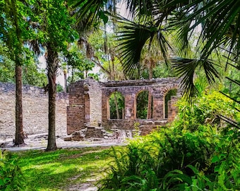 Sugar Mill Ruins wall art/New Smyrna Beach/Florida/Seminole Wars/Historic Places/Hidden Dream/photo paper/acrylic/canvas/metal