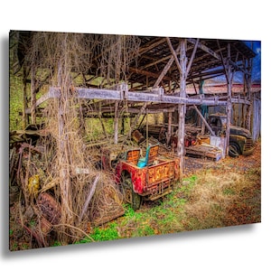 Willys Pickup Truck Print, Rustic Country Decor, WWII Relic Poster, Vintage Automotive Art, Man Cave Gift, Nostalgic Wall Hanging