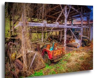 Willys GP Print and Pickup Truck Wallart - Nostalgic Vintage Automotive Art