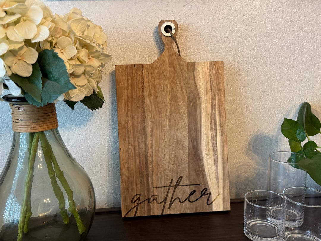 Custom Engraved Acacia Wood Cutting Board: Charcuterie Board With ...