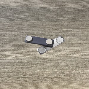 Extra Strong Magnet for Name Badges | 1/2" x 1-3/4" Blue Adhesive Magnetic Backing | 3650 Gauss Rating