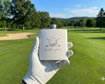 Birdie Juice 6 oz. Golf Flask, Personalized Golf Gift
