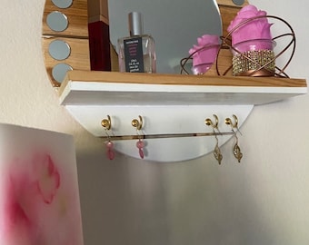 Key Hook Shelf with Mirror