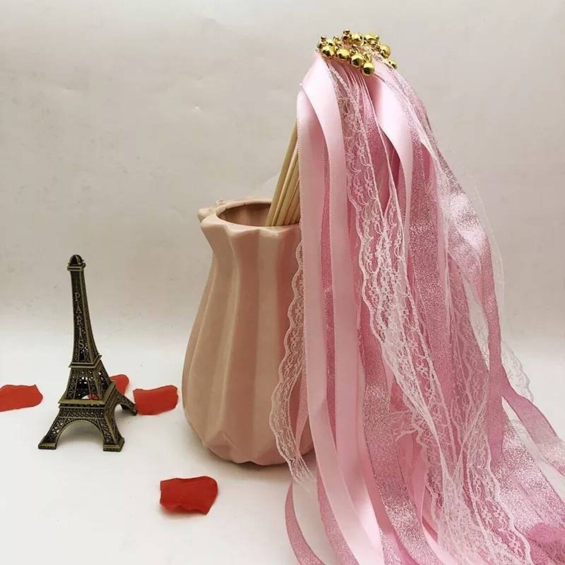 20 Coloured Wedding Wands With Bells Ribbon Bridal Etsy