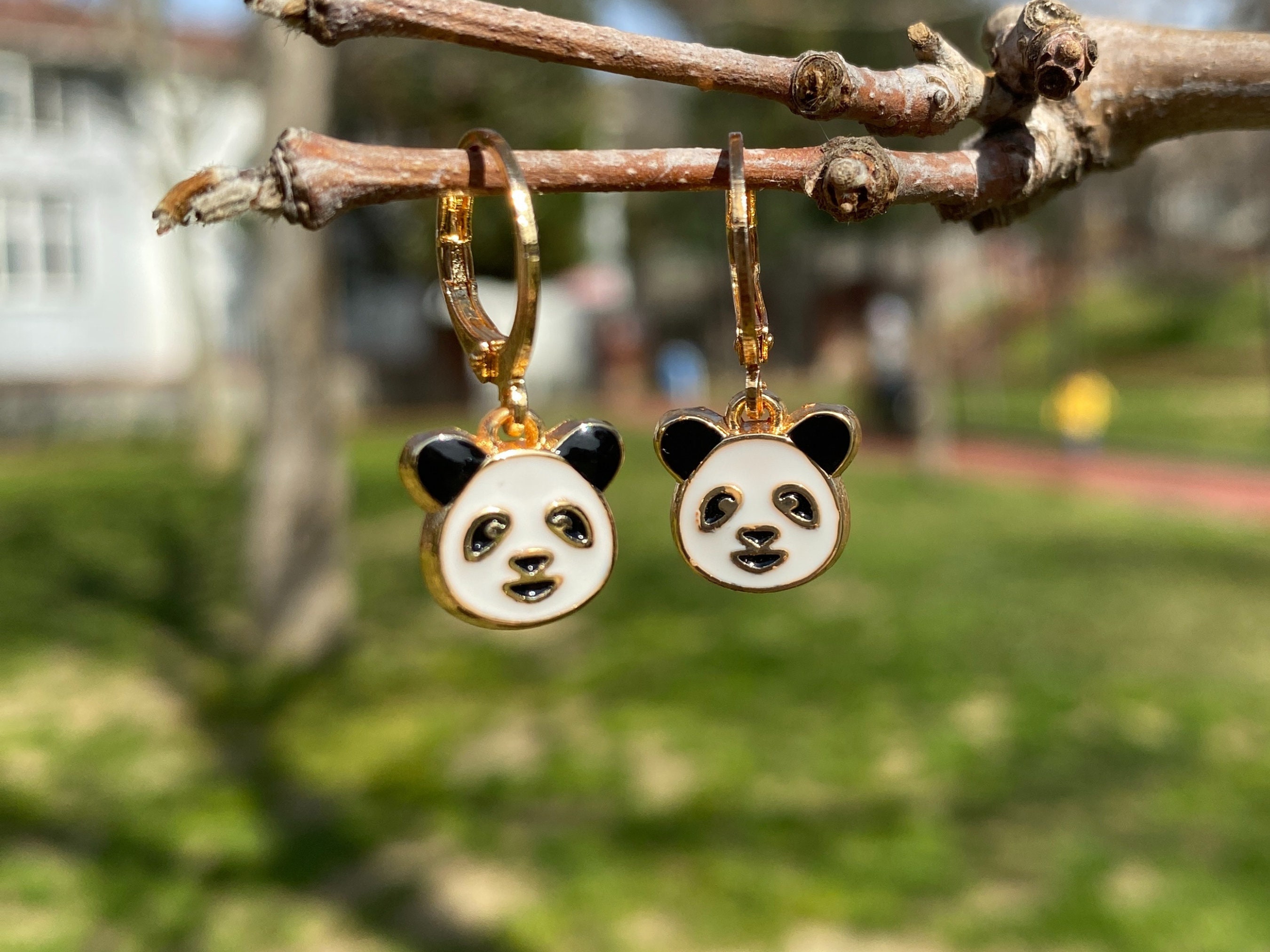 Buy offbb Panda Large Cat China Animal Lovely Ear Dangle Golden Drop Earring  Jewelry Woman at Amazonin