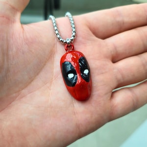 Deadpool Stainless Steel Necklace, Deadpool Super Hero Pendant
