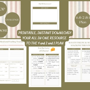 OPTAVIA 4 and 2 and 1 PRINTABLE and FILLABLE | Fueling Hacks | 4 and 2 and 1 Guide | Fueling Tracker | Clickable Links | Customizable