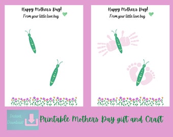 PRINTABLE Mother's Day Craft - Infant and Child Options! Letter Size!