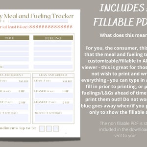 OPTAVIA 4 and 2 and 1 PRINTABLE and FILLABLE | Fueling Hacks | 4 and 2 and 1 Guide | Fueling ...