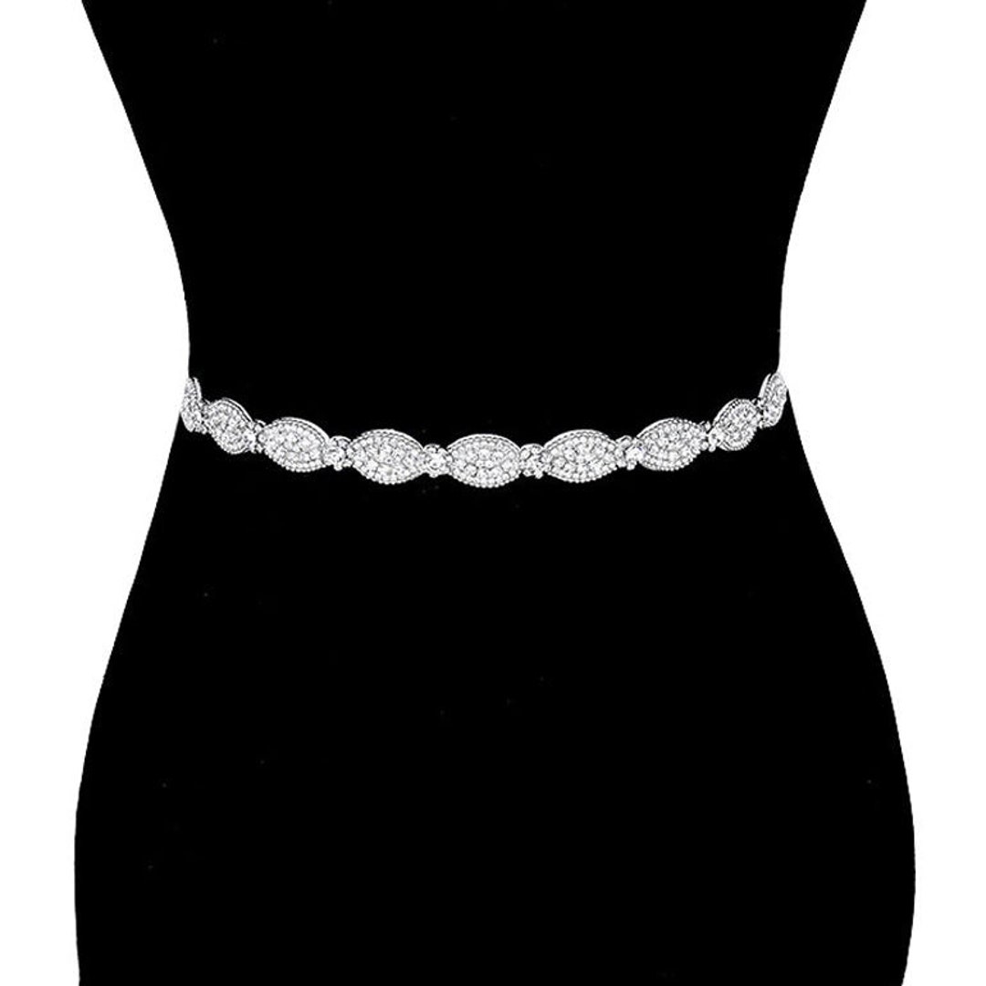 Oval Shaped Sash Ribbon Bridal Wedding Belt Headband Etsy