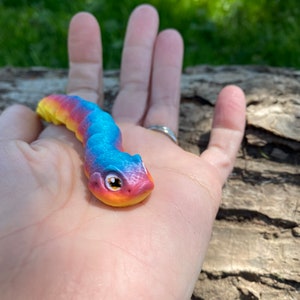 Flexible 3D Printed Mini Baby Hognose Snake - Imaginative Play Toy