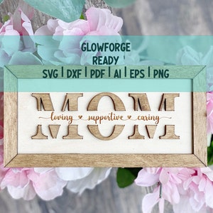 Inspirational Mom Sign | Glowforge File | SVG Laser Cut File | Gift for Mom