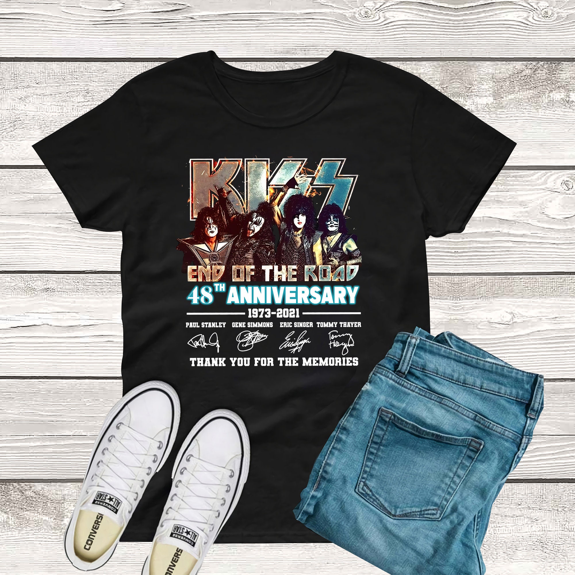 Discover Kiss End Of The Road 49th Anniversary 1973-2022 T-Shirt