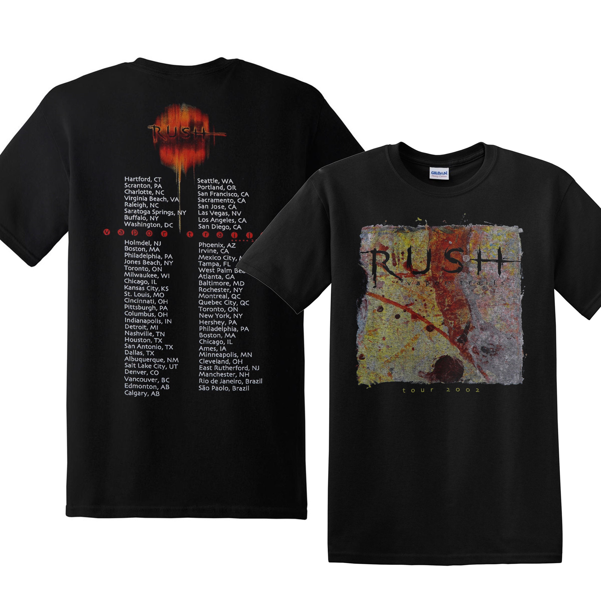 Discover 2002 Rush Vapor Trails Tour T-Shirt